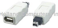 FIREWIRE ADAPTER, IEEE1394 6P F TO 4P M