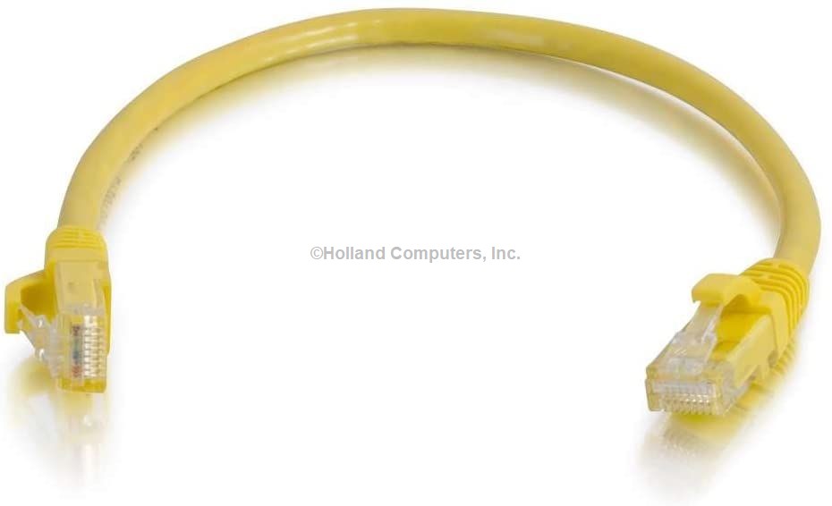 6 Inch Yellow CAT 5e network PATCH CABLE RJ45 FROM C2G T568A-B