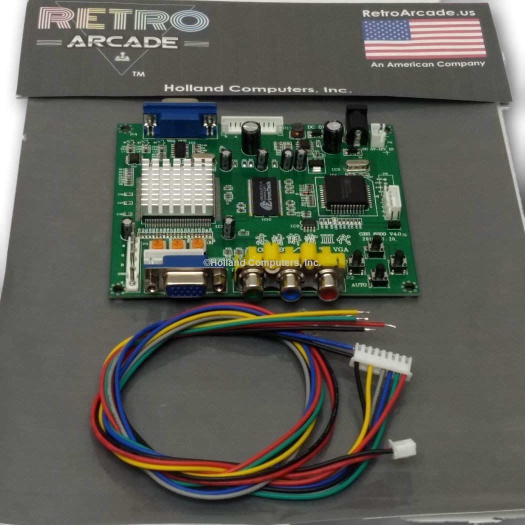 Arcade Game RGB-CGA-EGA-YUV to VGA Arcade HD-Converter PCB (GBS-8200) Converts older arcade systems