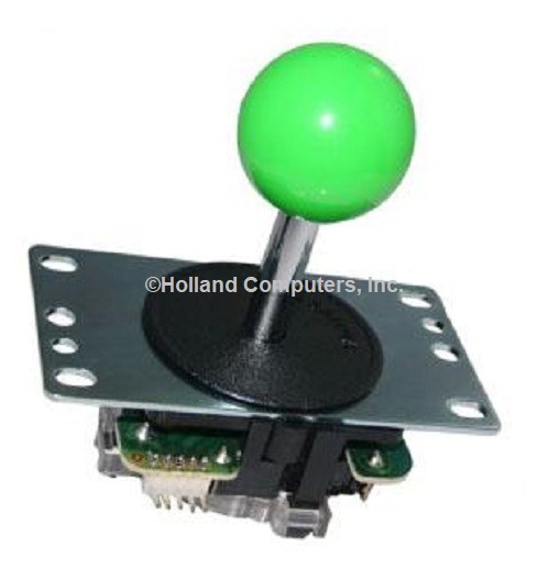 Original Sanwa Arcade Joystick with Green Ball,  4-way or 8-way positions, JLF-TP-8YT-SK