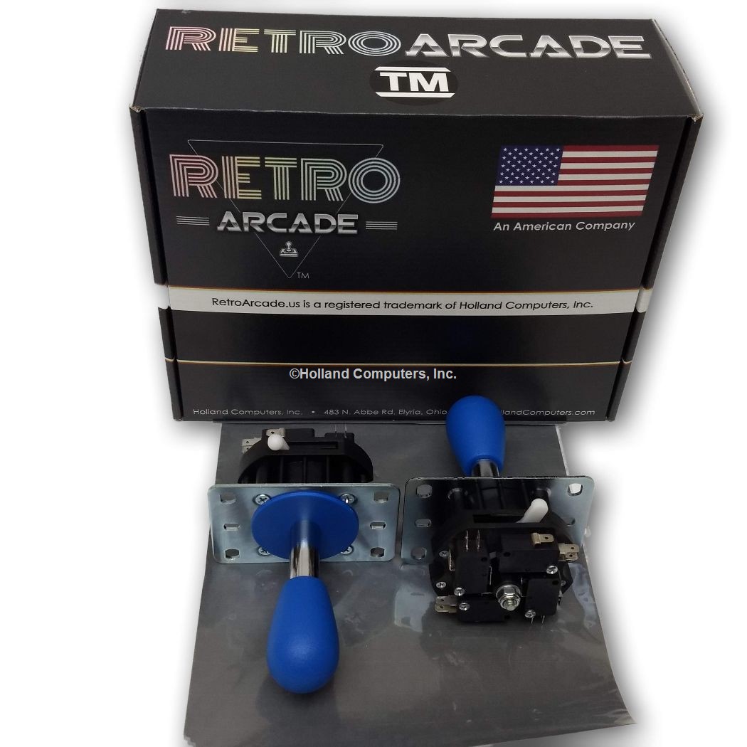 Mag-Stik Arcade Joystick manually switchable from 4 to 8 way (Blue) Magnetically Centered