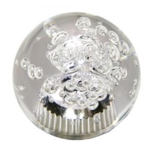 Arcade Joystick Crystal Light Up Ball Top - CLEAR,  by RetroArcade.us