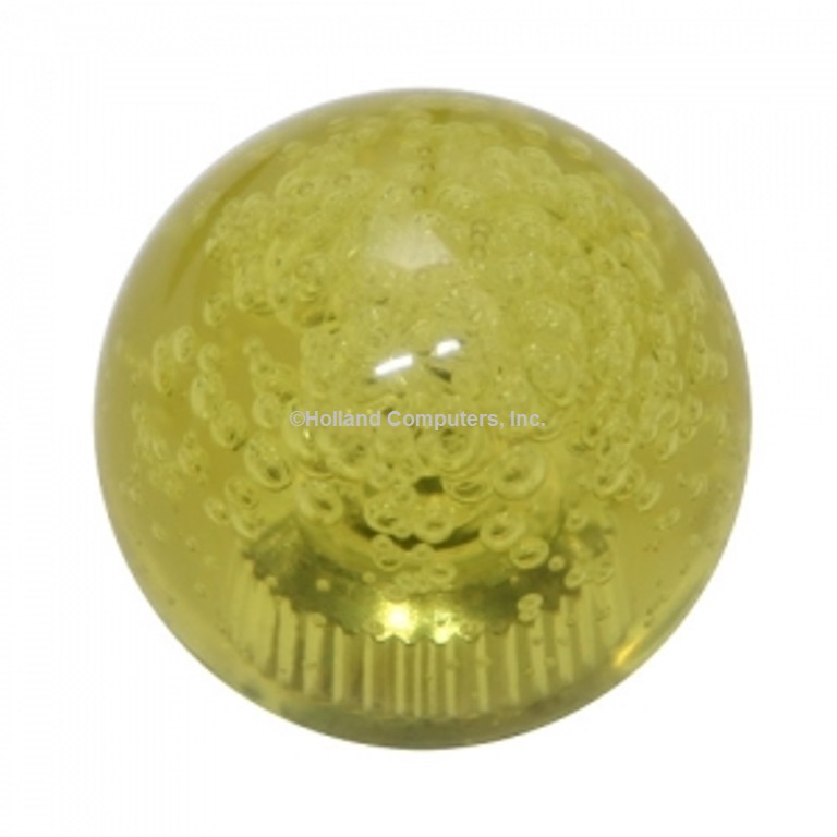 Arcade Joystick Crystal Light Up Ball Top - YELLOW,  by RetroArcade.us