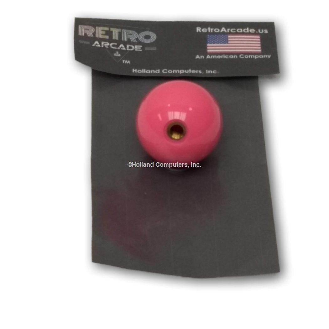 Classic Arcade Joystick Ball Top - PINK,  by RetroArcade.us