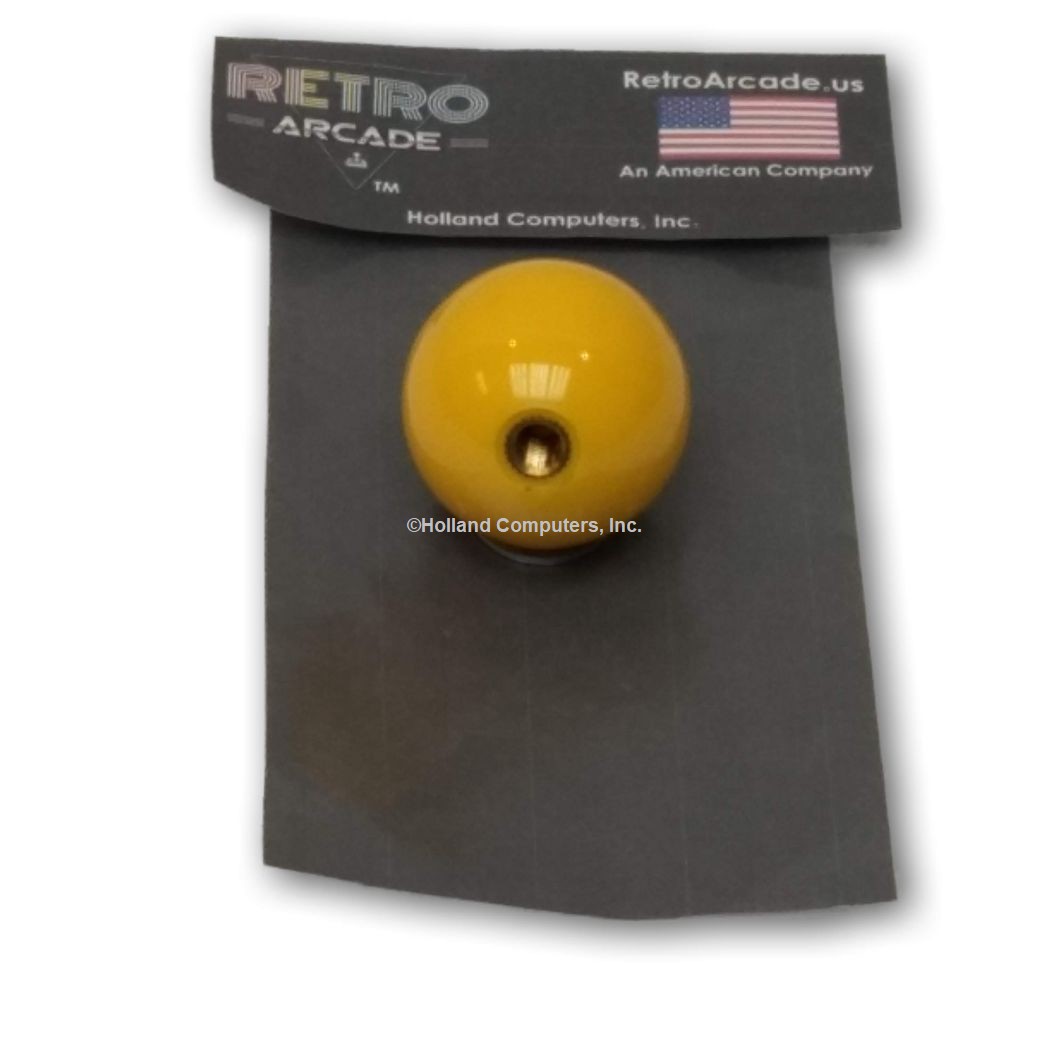 Classic Arcade Joystick Ball Top - Yellow