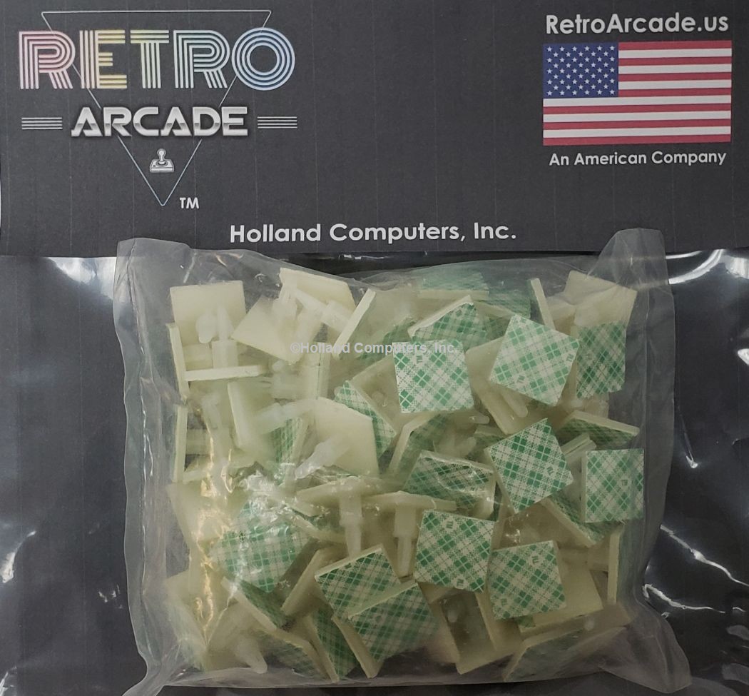 PCB motherboard  Arcade Game board Mounting Peg - single with adhesive - BAG of 100 with adhesive