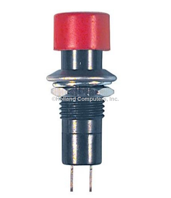 Arcade Red Push Button Momentary Setup Switch - SPST 125 VAC N O 3 amp