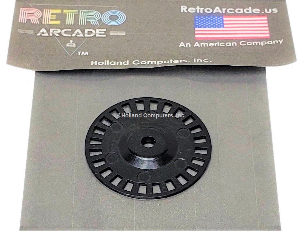 RetroArcade.us 3 inch Arcade Game Trackball Replacement Movement Sensor Wheel, (1) Wheel