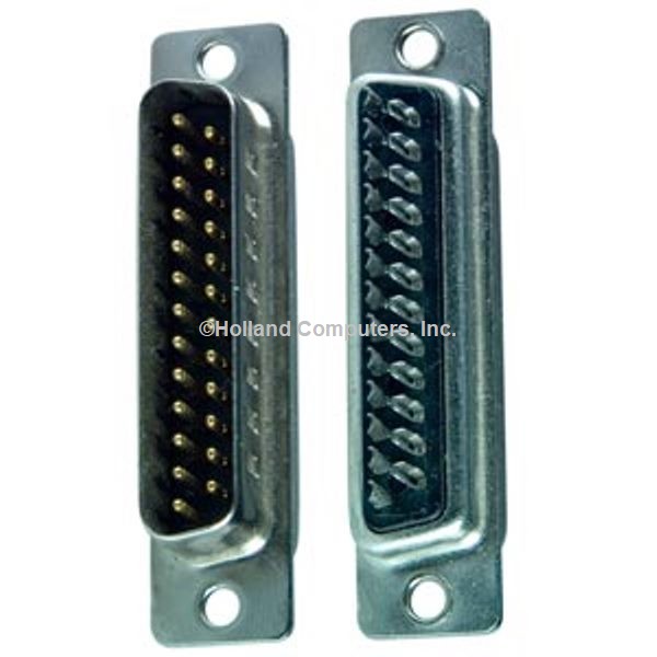 D-SUB 25-Pin Male Connector Assembly Solder Type Cup Socket