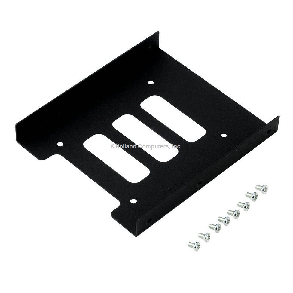 2.5" To 3.5" Hard Drive Mounting Bracket For PC, Metal, Black