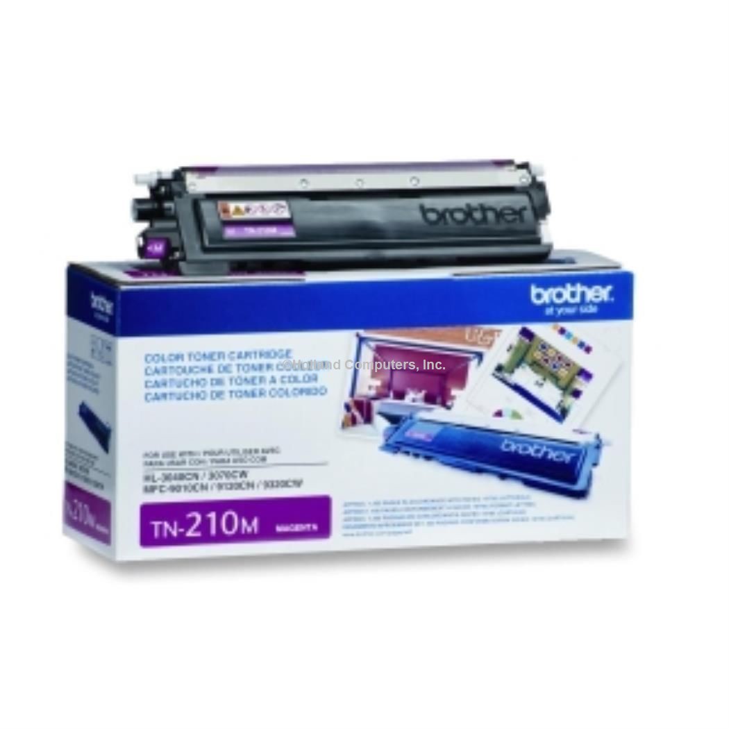 Brother Genuine Standard Yield Toner Cartridge, TN210BK, Replacement Black Toner, Page Yield Up To 2