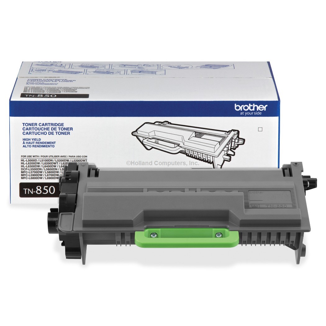 Brother Genuine TN850 Mono Laser Black Toner Cartridge - High Yield