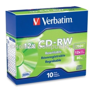 Verbatim 95156 CD Rewritable Media - CD-RW - 12x - 700 MB - 10 Pack Slim Case