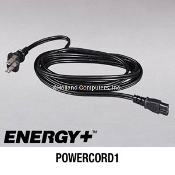 AC Power Cord for Shaver Style Power Receptacles, fits Compaq, Dell, and other notebook adaptors