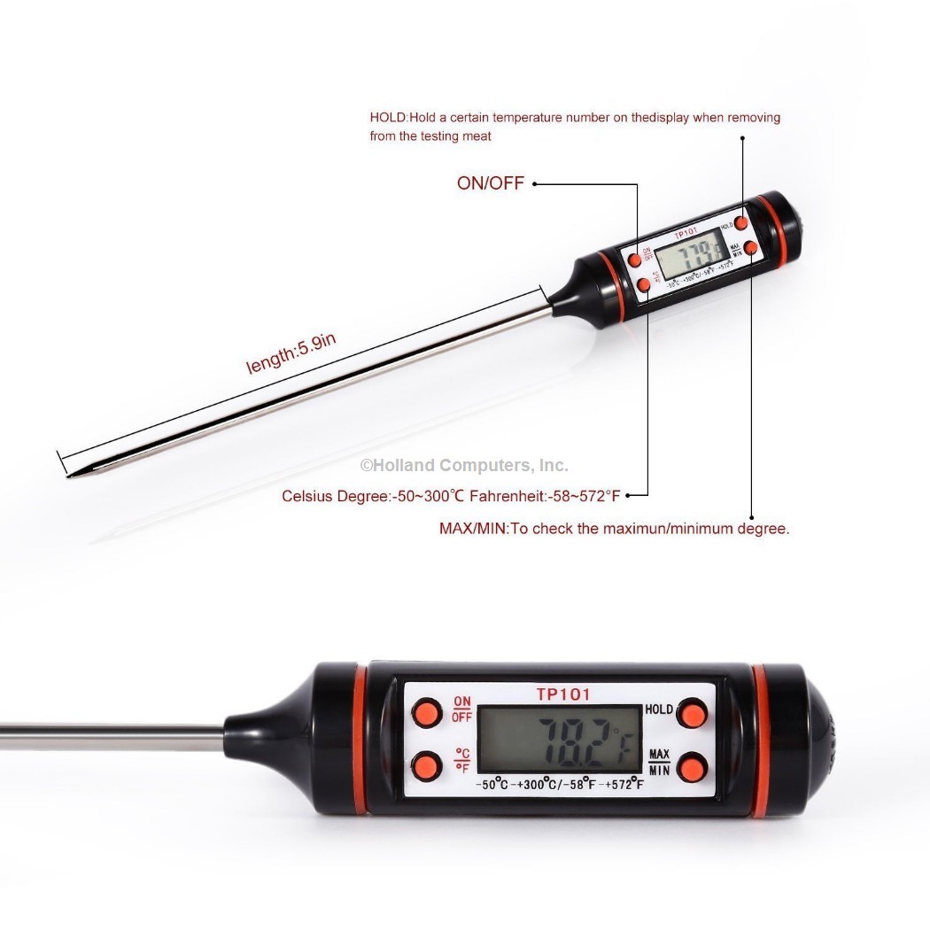 TP101 Senit Digital Meat Thermometer Kitchen Cooking Food Probe Electronic BBQ Ornate