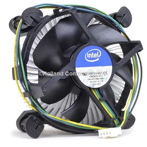 Intel Socket 1155/1156 Copper Base Aluminum Heat Sink and 3.5in Fan with 4-Pin Connector for Intel C