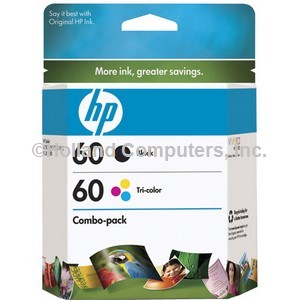 HP No.60 Black - Tricolor Ink Cartridge For D2530, D2500 and F4200 Machines, 60 INK CARTRIDGE RETAIL