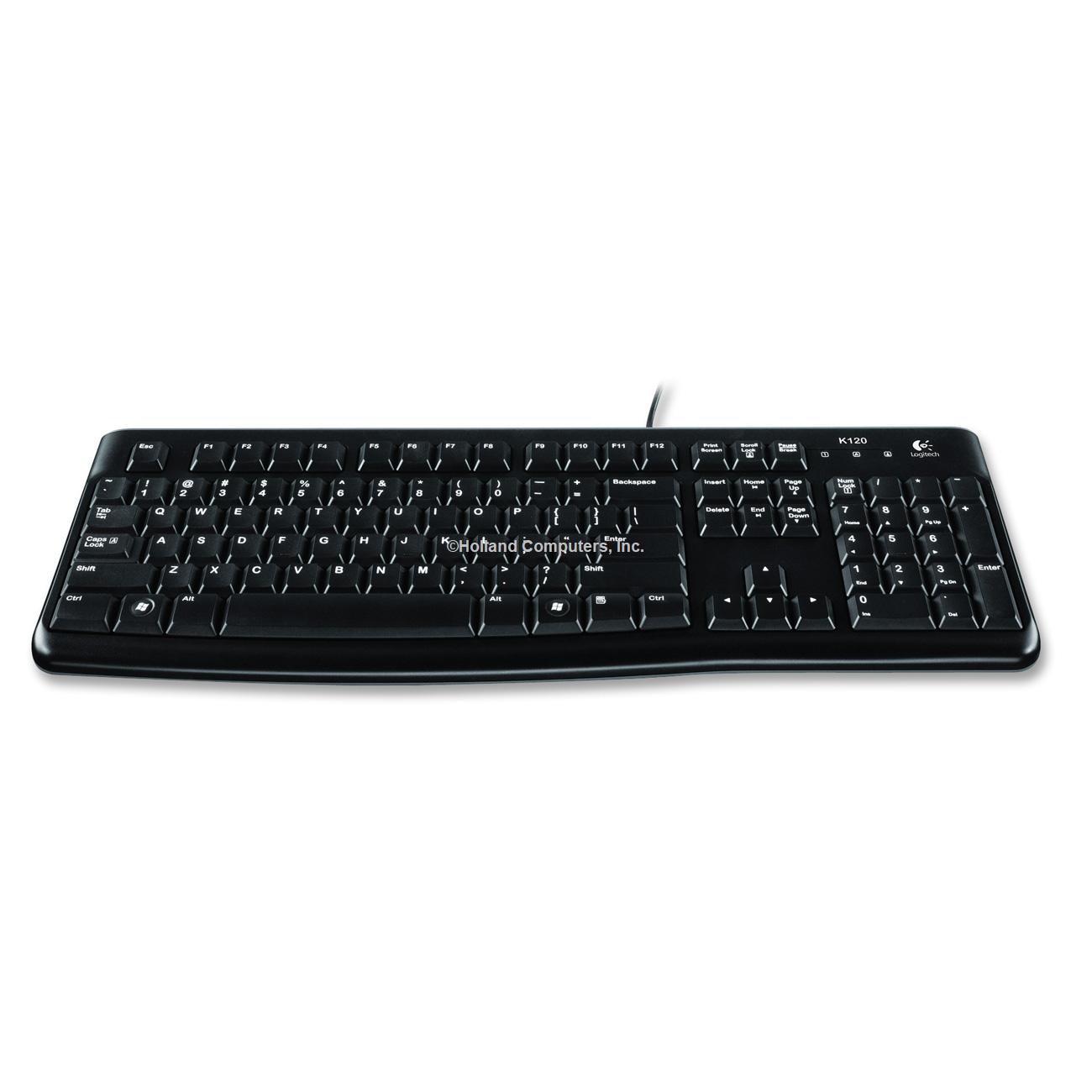 Logitech K120 Ergonomic Desktop Wired Keyboard USB Black 920002478