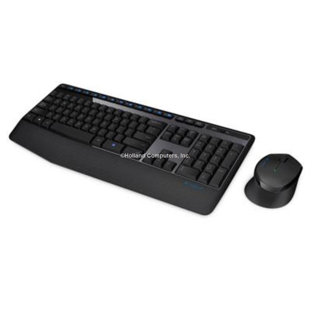 Logitech Wireless Combo MK345 USB Wireless RF 2.40 GHz Keyboard - Black - USB Wireless RF Mouse - Op