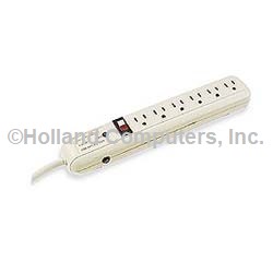 6-outlet Vertical Plastic Power Strip with 4ft cord