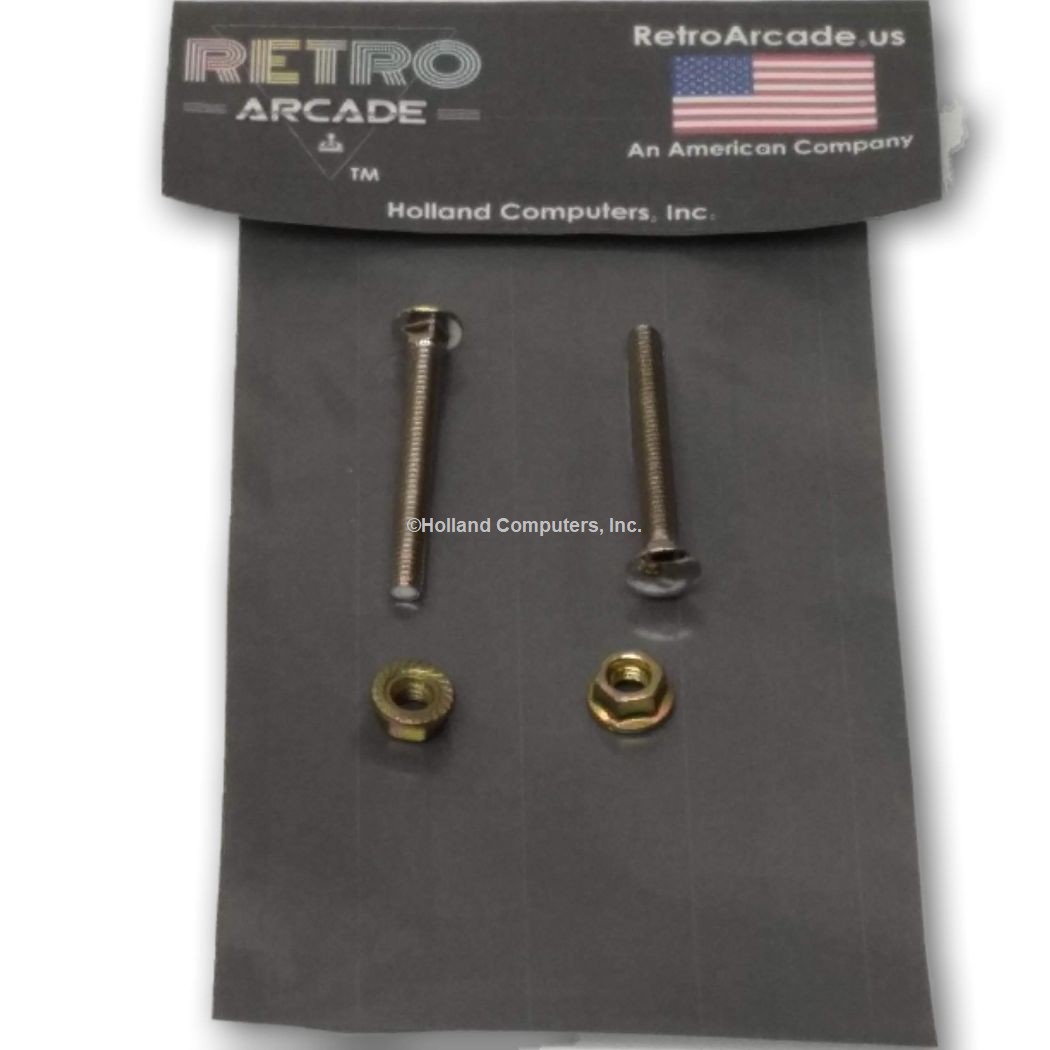 Arcade Mounting Bolt & Nut:  Bolt: 4x3.5 cm  Nut: 4 cm price per bolt used for mounting joysticks an