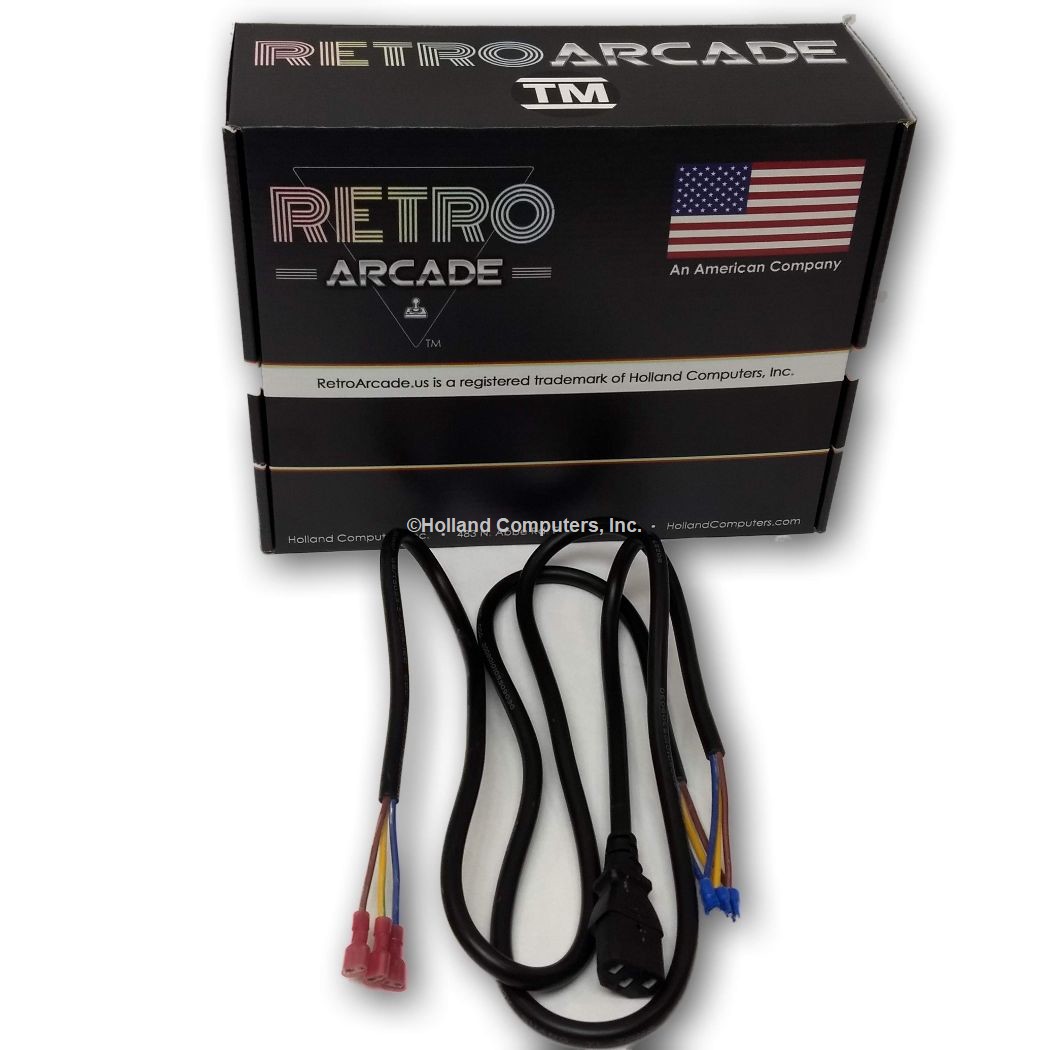 Arcade Game system AC internal Jamma EMI power cable 110V, Jamma and mame ready