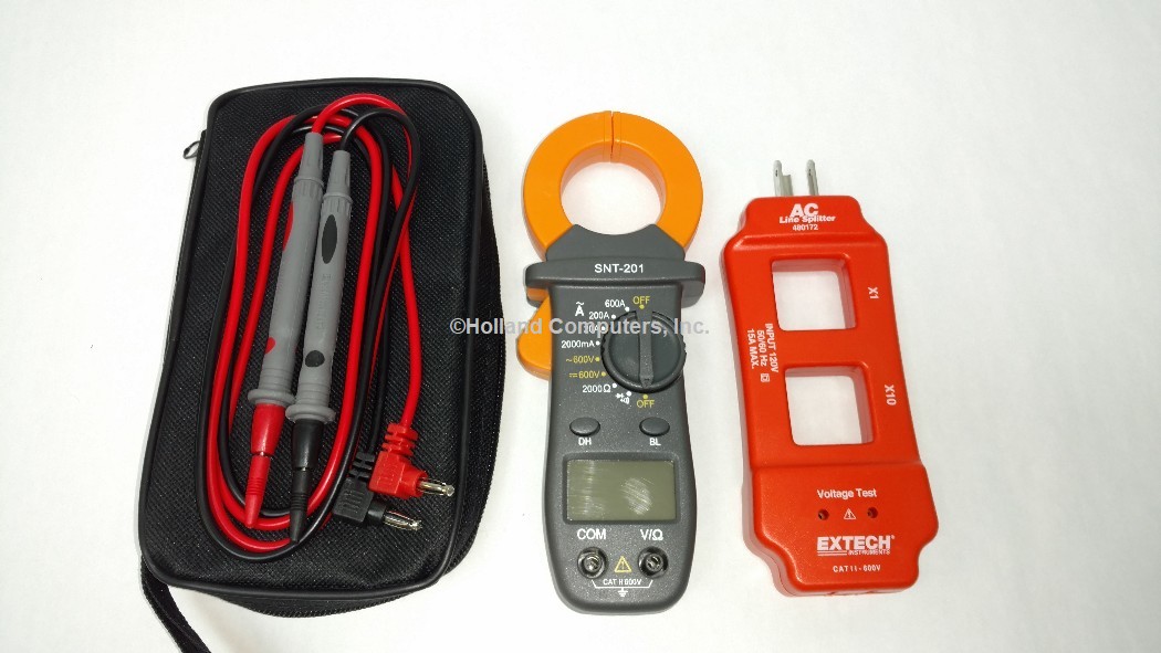 Senit AC DC Multimeter Digital Tester Voltage + AMP Clamp Tester Volt Meter SNT201 with 15 amp Line