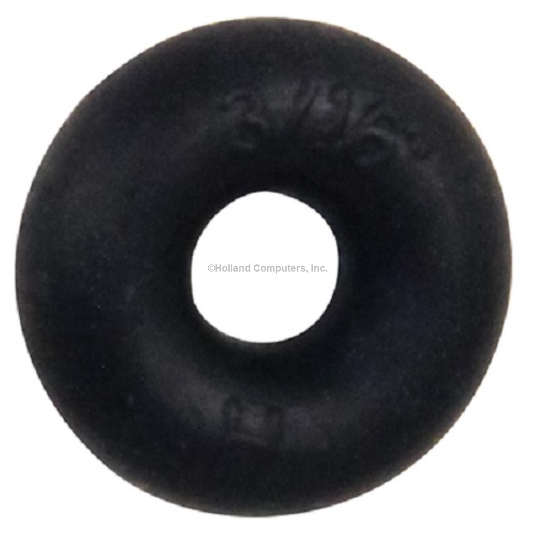 Black Bumper Post Ring, 50 Durometer, .1875 inch inner diameter, .21875 inch diameter