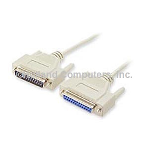 15ft long DB25 Male to Female Bi-Directional Parallel RS232 Serial Cable