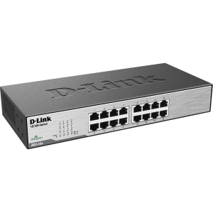 D-Link DSS-16+ 16-Port 10-100 Unmanaged Metal Desktop or Rackmount Switch - 16-Port 10-100 Unmanaged