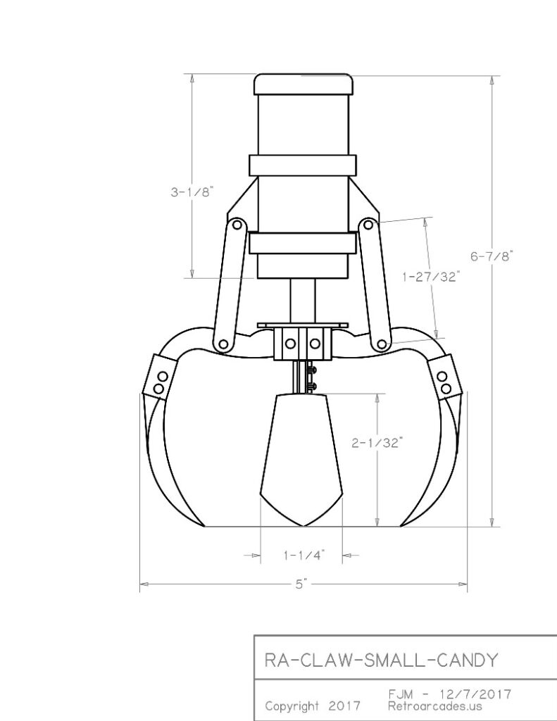 Candy Crane machine small size replacement claw hand for candy machines ...
