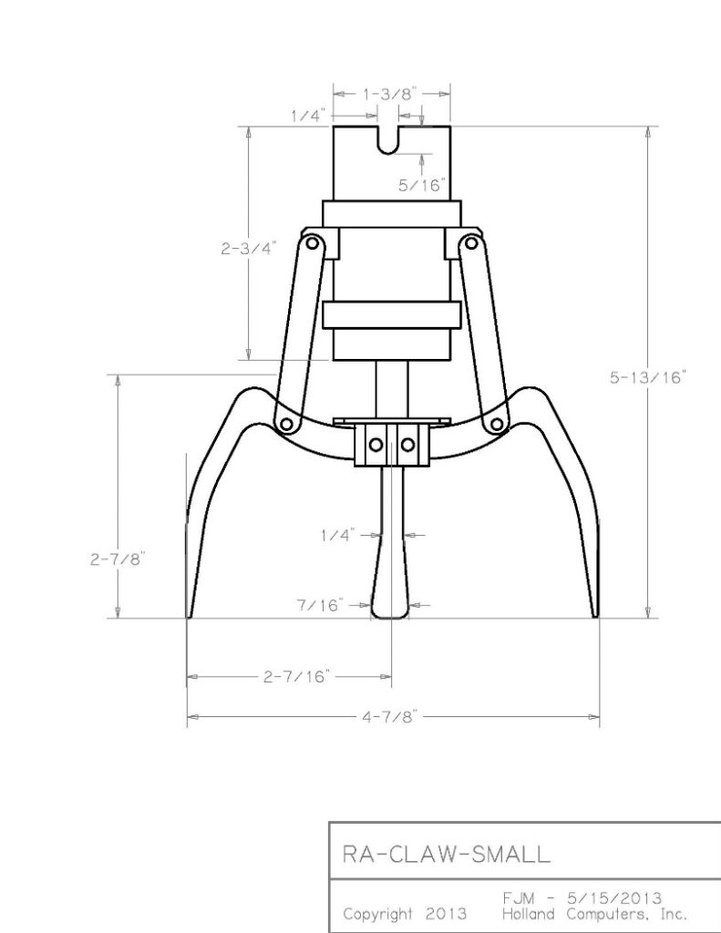 Crane machine mid size replacement claw hand, height is 6.5 inches ...