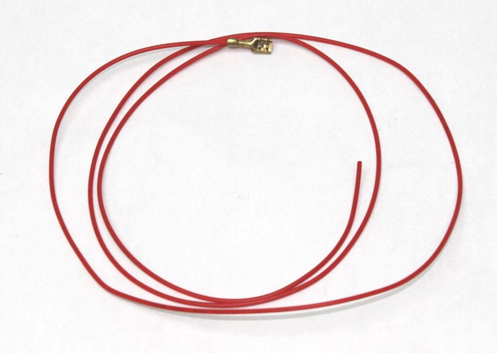 Red Stranded Wire 22 AWG stranded hook up wire with .187 quick connect, 3 feet, Red ...