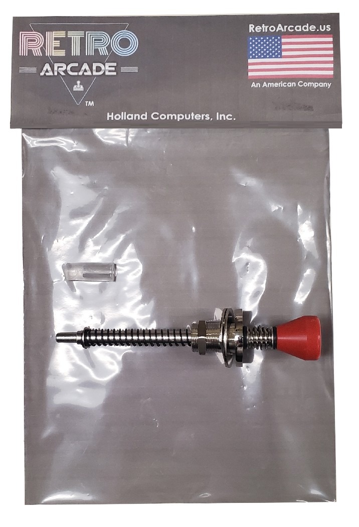 Universal Pinball Ball Shooter Assembly with Rod Spring and red knob