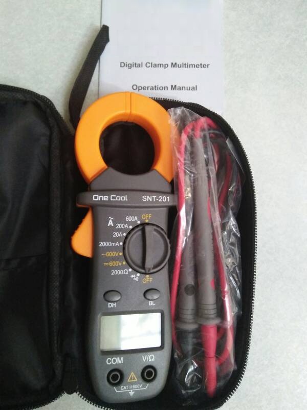 Senit AC DC Multimeter Digital Tester Voltage + AMP Clamp Tester Volt Meter SNT201