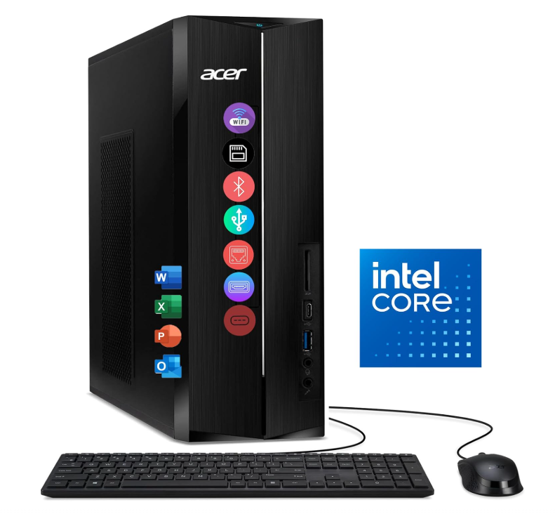Acer Aspire, 13th Gen Intel Core i5-13400 (10-Core), 4.6GHZ, 16GB DDR5 RAM, 512GB SSD 1TB HDD